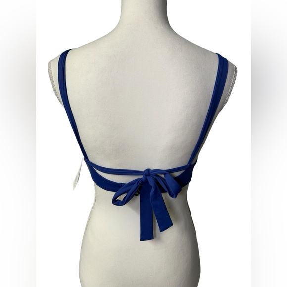 BECCA by Rebecca Virtue blue push up underwire multiway bikini swim top sz M NWT - Picture 6 of 13